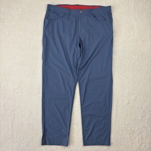 REDVANLY Mens 'Kent Pull-On' Performance Pants Size XL Blue Golf Stretch Trouser